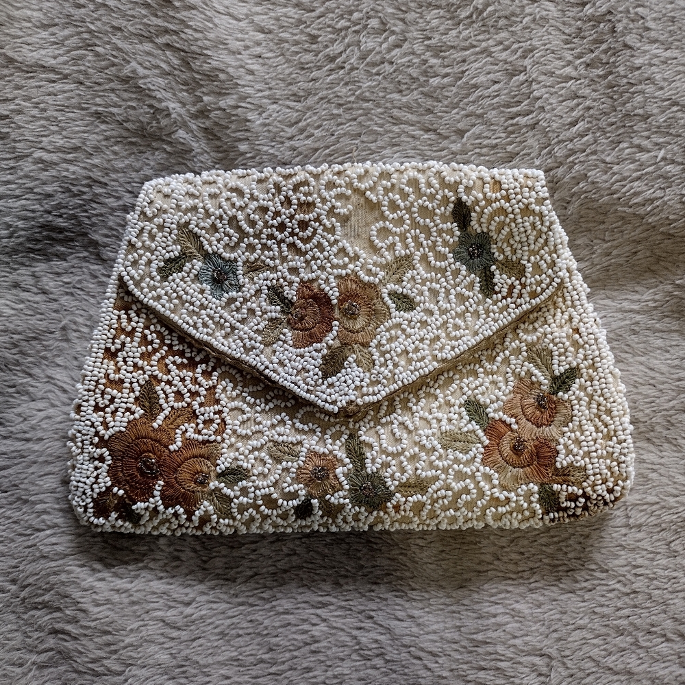 Hand beaded belt bag